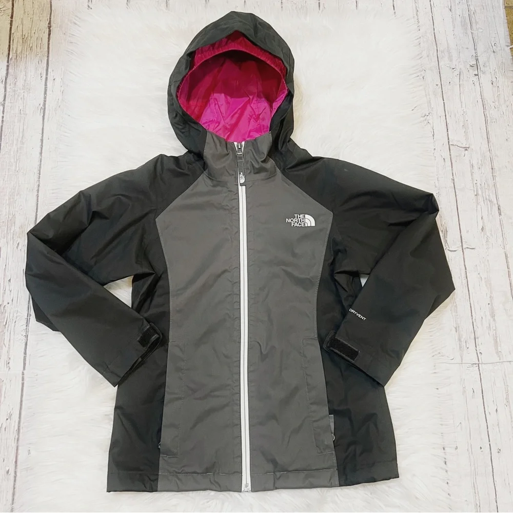 The North Face Dryvent Black & Pink Full Zip Lightweight Jacket Small (7/8)